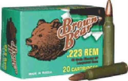 223 Remington 20 Rounds Ammunition Bear 55 Grain Full Metal Jacket